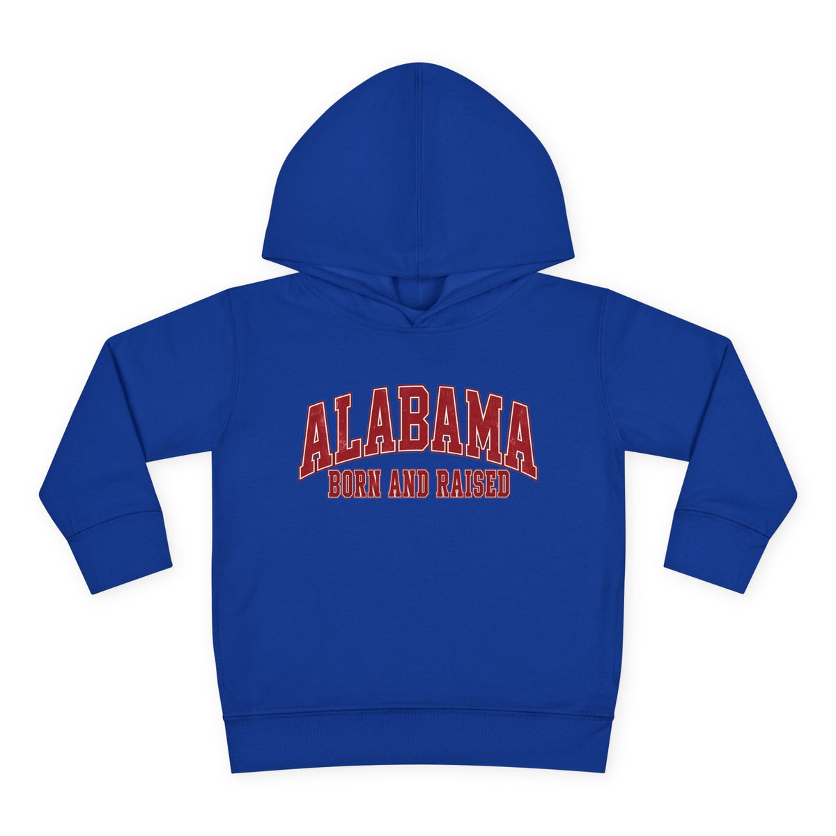 Alabama Born and Raised Collegiate Classic Unisex Toddler Pullover Fleece Hoodie