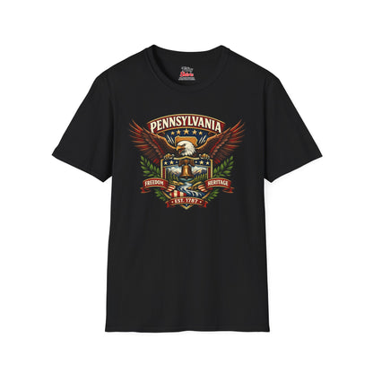Pennsylvania Americana Eagle Unisex Softstyle T Shirt State Pride Graphic Tee Collections FS03