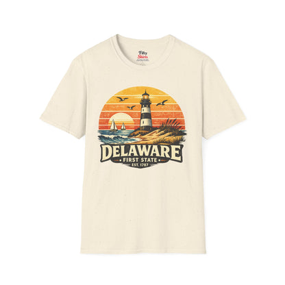 Delaware Coastal Sunset Unisex Softstyle T Shirt State Pride Graphic Tee Collections FS03