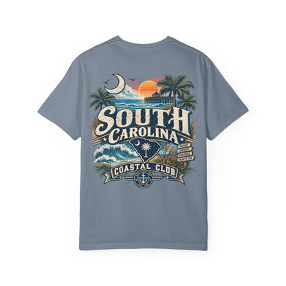 South Carolina Coastal Club Unisex Comfort Color 1717 Streetwear Graphic Tee