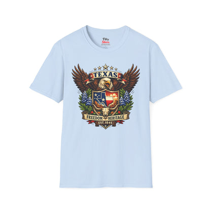 Texas American Eagle Design Unisex Softstyle T Shirt State Pride Graphic Tee Collections FS03