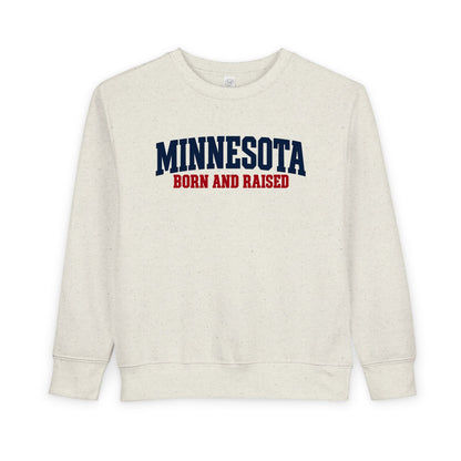Minnesota Born and Raised Minimal Heritage Unisex Toddler Sweatshirt