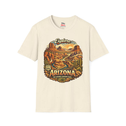 Explore Arizona Heritage Unisex Softstyle T Shirt State Pride Graphic Tee Collections FS03
