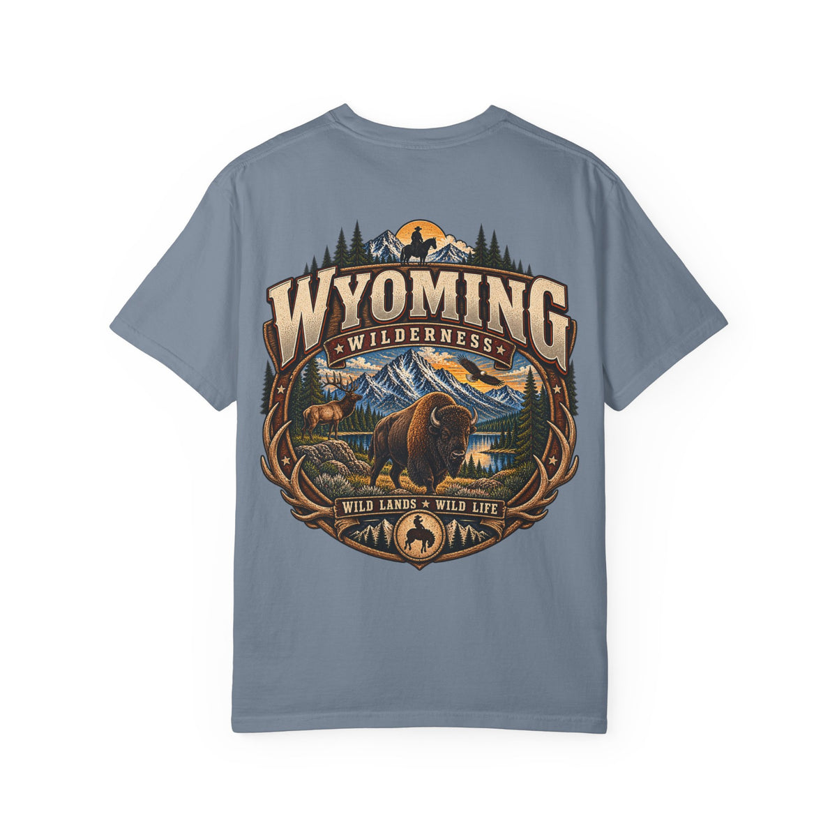 Wyoming Wildlife Unisex Comfort Color 1717 Streetwear Graphic Tee
