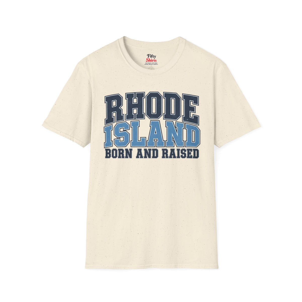 Rhode Island Born and Raised Unisex Softstyle T Shirt State Name Graphic Tee