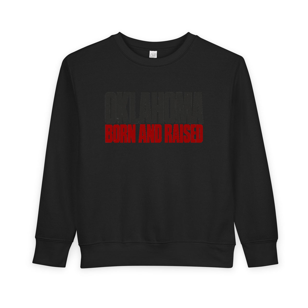 Oklahoma Born and Raised Oklahoma Streetwear Unisex Toddler Sweatshirt