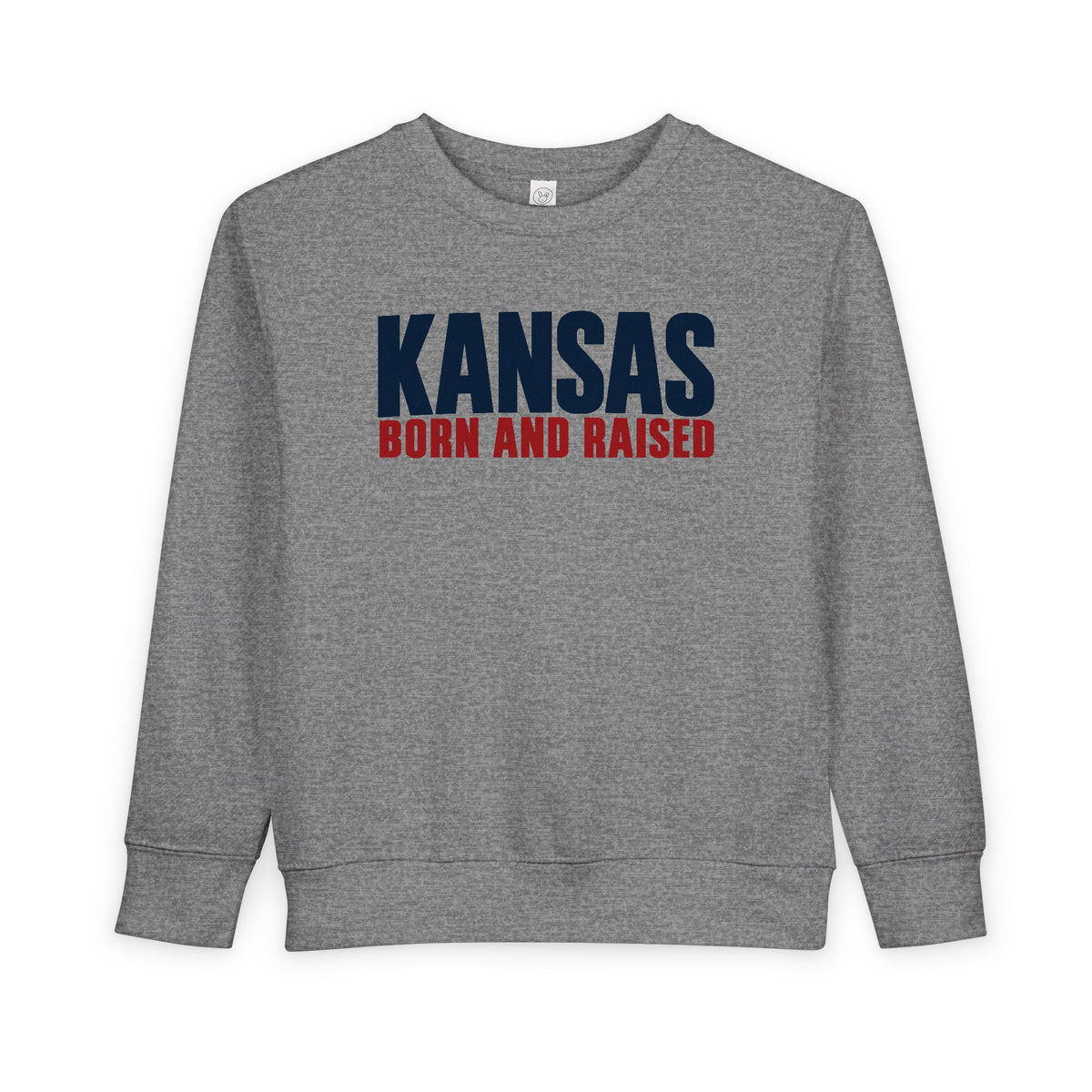 Kansas Born and Raised Modern Heritage Unisex Toddler Sweatshirt