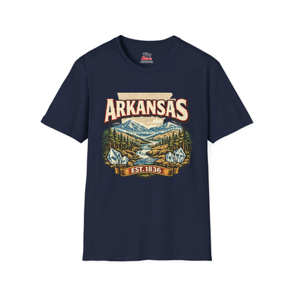 Vintage Arkansas Heritage Unisex Softstyle T Shirt State Pride Graphic Tee Collections FS03