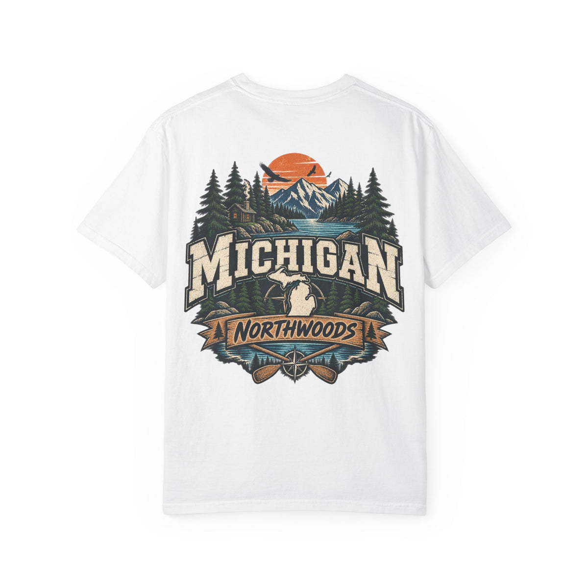 Michigan Northwoods Unisex Comfort Color 1717 Streetwear Graphic Tee