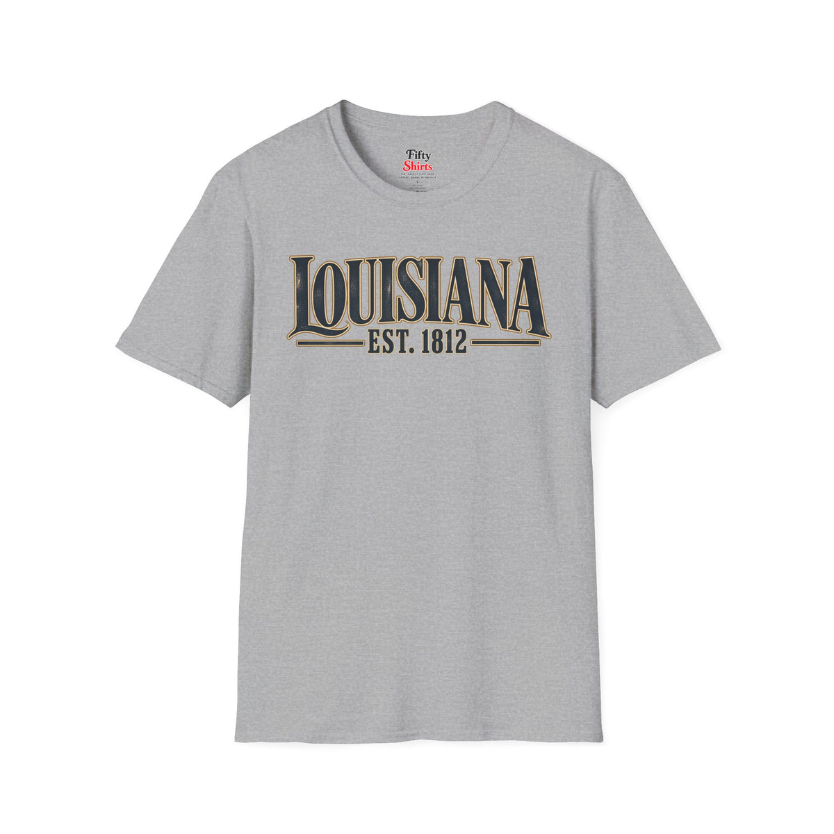 Louisiana Est 1812 Unisex Softstyle T Shirt State Name Graphic Tee
