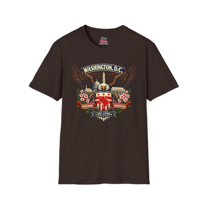 Washington D.C. Americana Eagle Unisex Softstyle T Shirt State Pride Graphic Tee Collections FS03