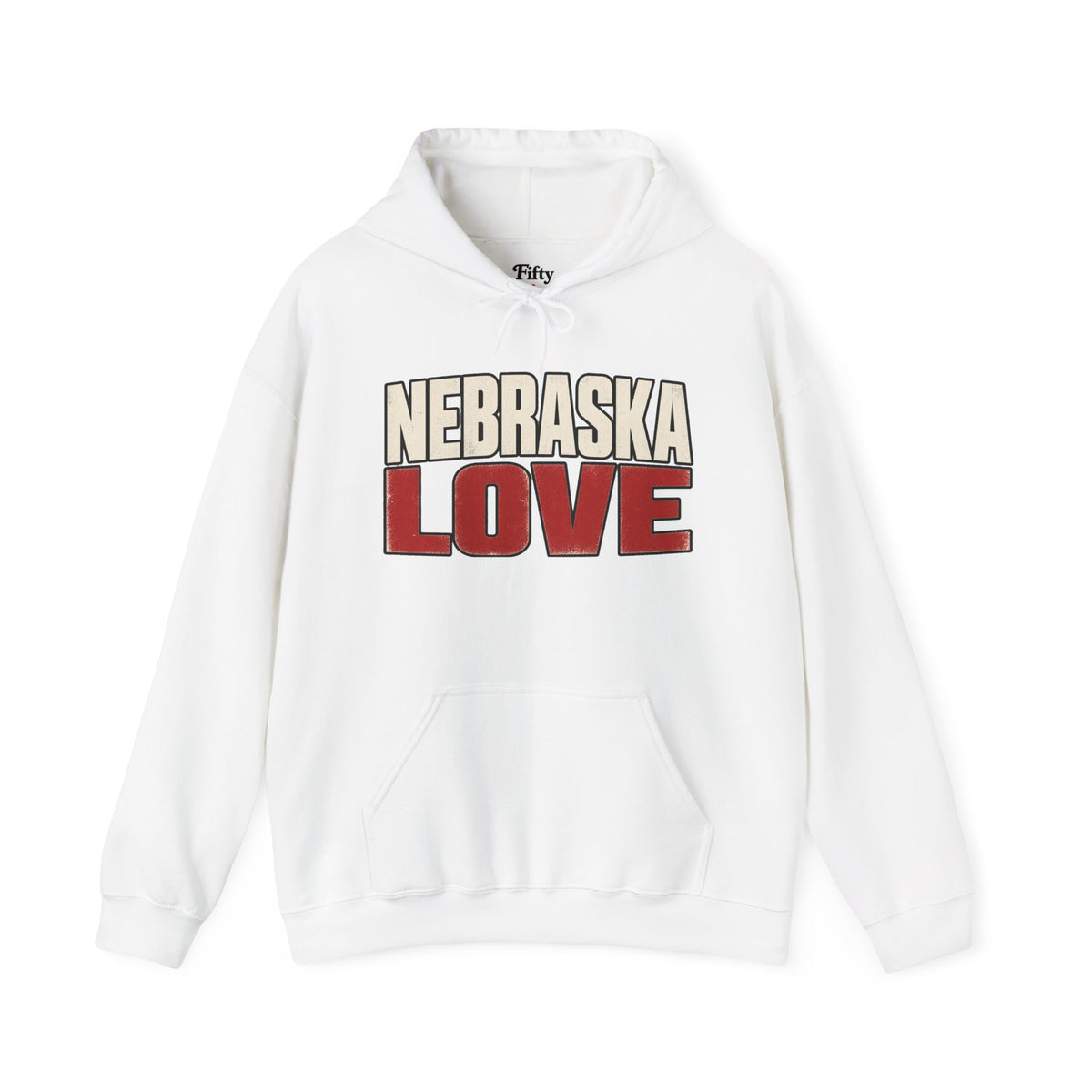 Nebraska Love Unisex Hoodie State Name Graphic