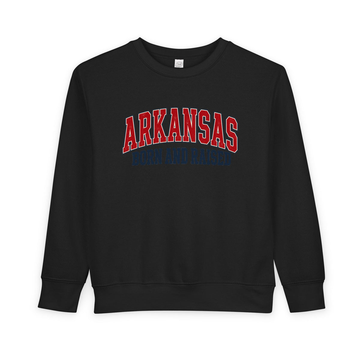 Arkansas Born and Raised Vintage Athletic Heritage Unisex Toddler Sweatshirt