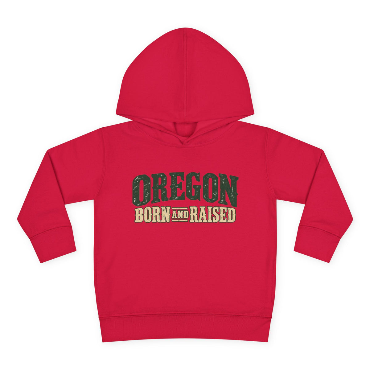 Oregon Born and Raised Rustic Pacific Northwest Unisex Toddler Pullover Fleece Hoodie