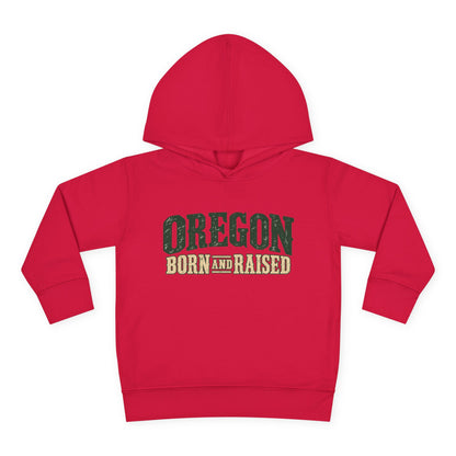 Oregon Born and Raised Rustic Pacific Northwest Unisex Toddler Pullover Fleece Hoodie