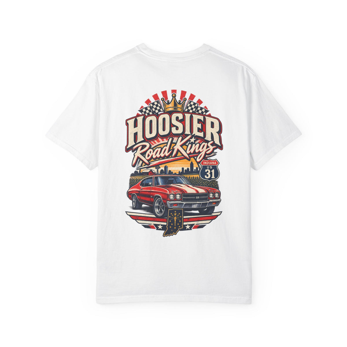 Indiana Hoosier Road Kings Unisex Comfort Color 1717 Streetwear Graphic Tee