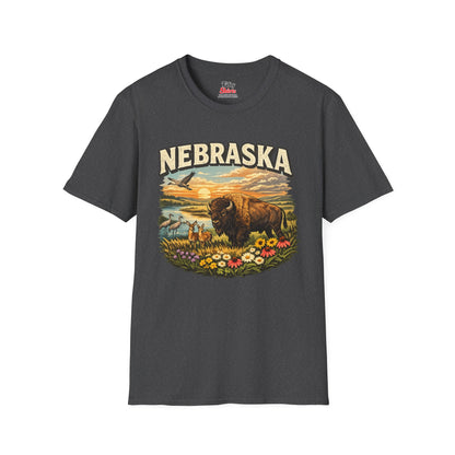Nebraska Wildlife Unisex Softstyle T Shirt State Pride Graphic Tee Collections FS03