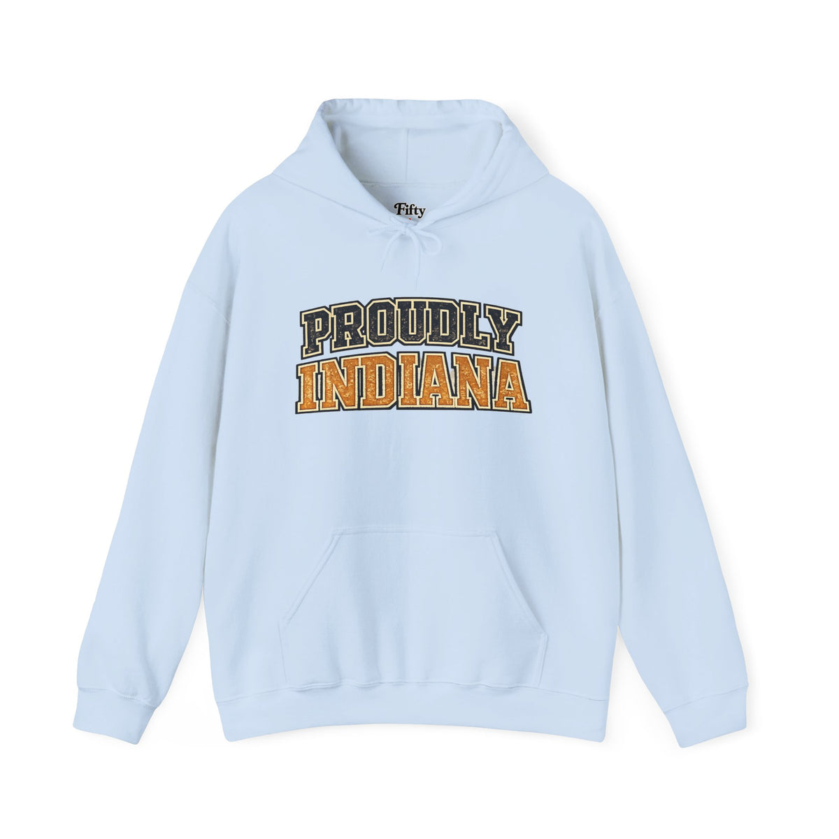 Proudly Indiana Unisex Hoodie State Name Graphic