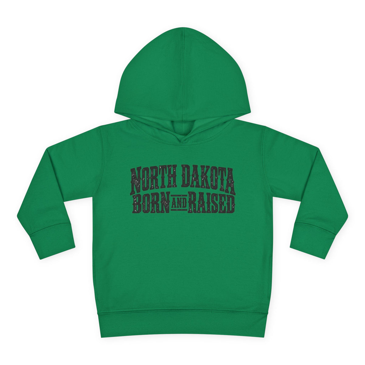 North Dakota Born and Raised Rugged Prairie Heritage Unisex Toddler Pullover Fleece Hoodie