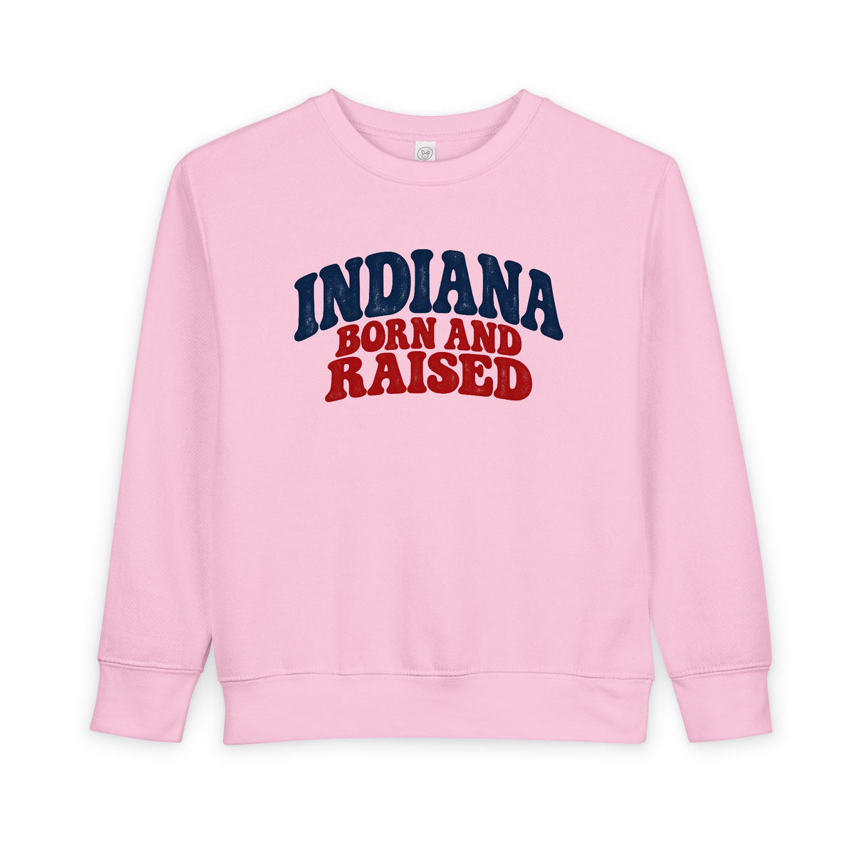 Indiana Born and Raised Retro 1970s Unisex Toddler Sweatshirt