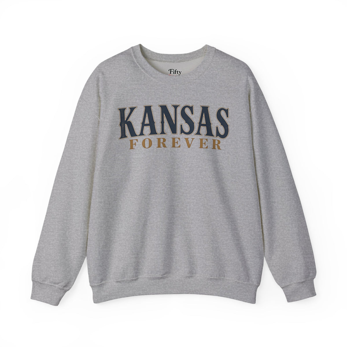 Kansas Forever Unisex Crewneck Sweatshirt State Name Graphic