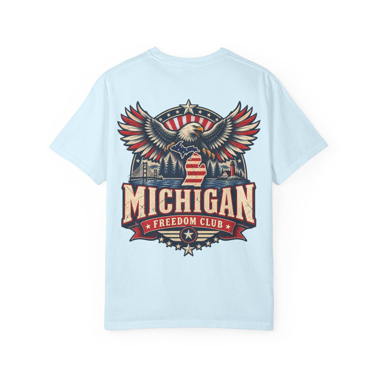 Michigan Freedom Club Unisex Comfort Color 1717 Streetwear Graphic Tee