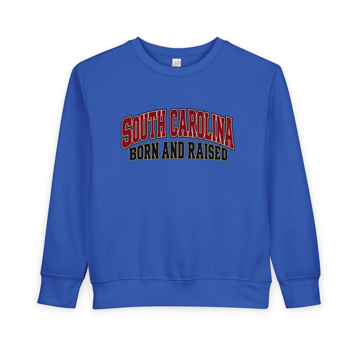 South Carolina Born and Raised Old-School Athletic Unisex Toddler Sweatshirt