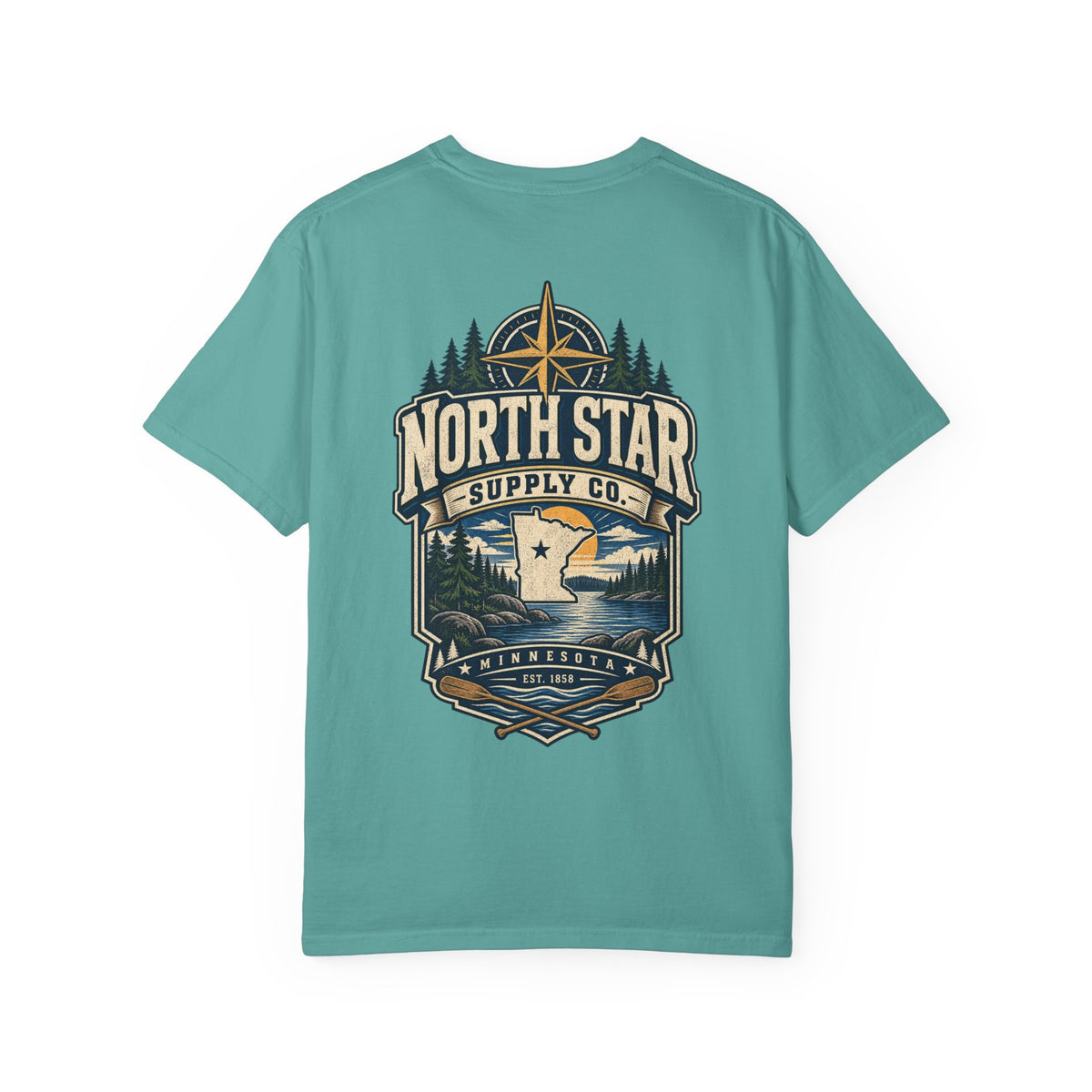 Minnesota North Star Supply Co. Unisex Comfort Color 1717 Streetwear Graphic Tee