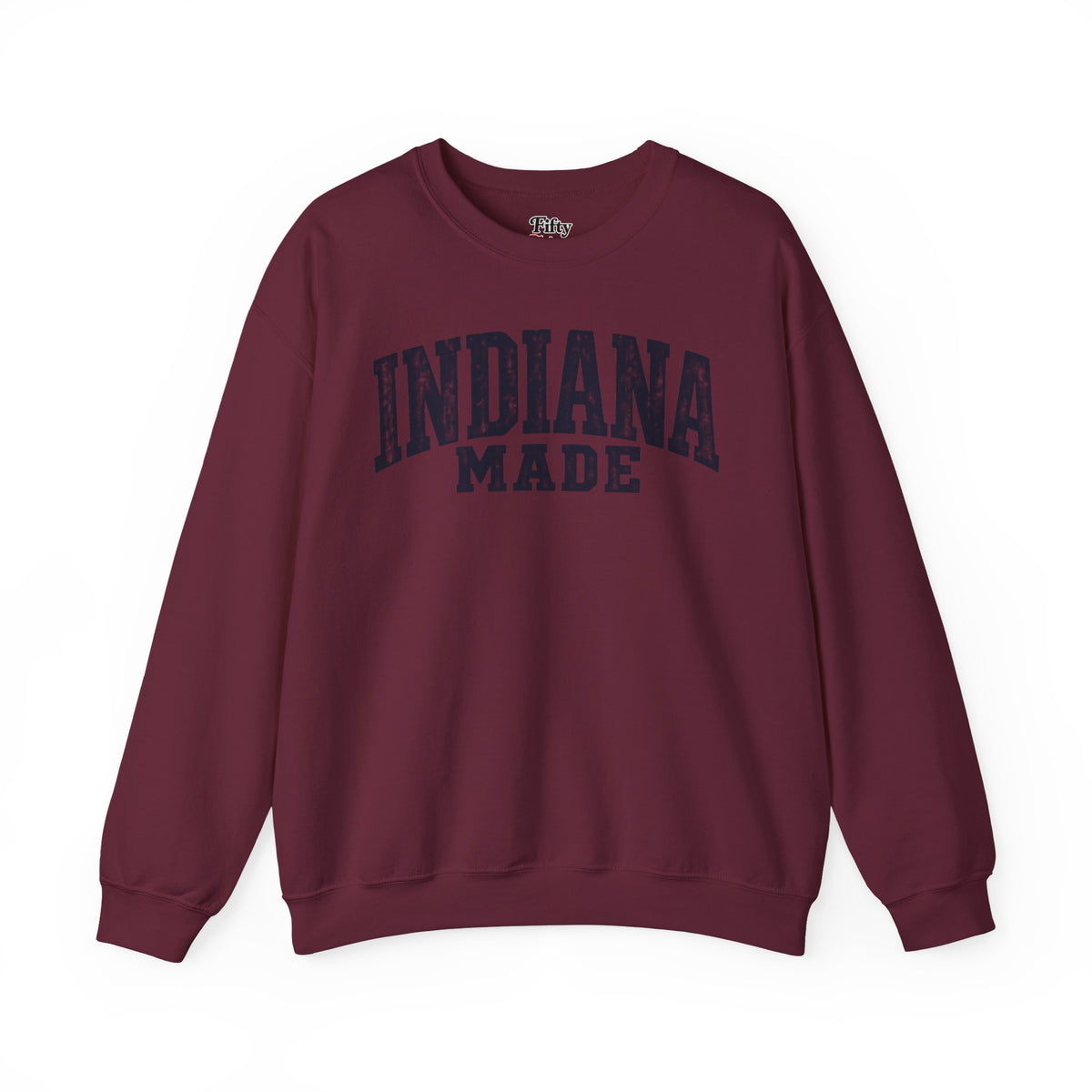 Indiana Made Unisex Crewneck Sweatshirt State Name Graphic