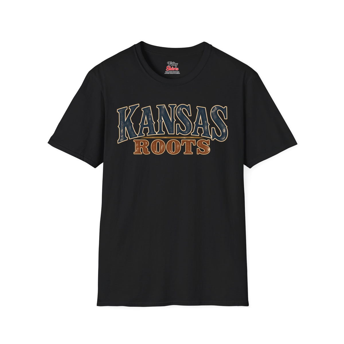 Kansas Roots Unisex Softstyle T Shirt State Name Graphic Tee