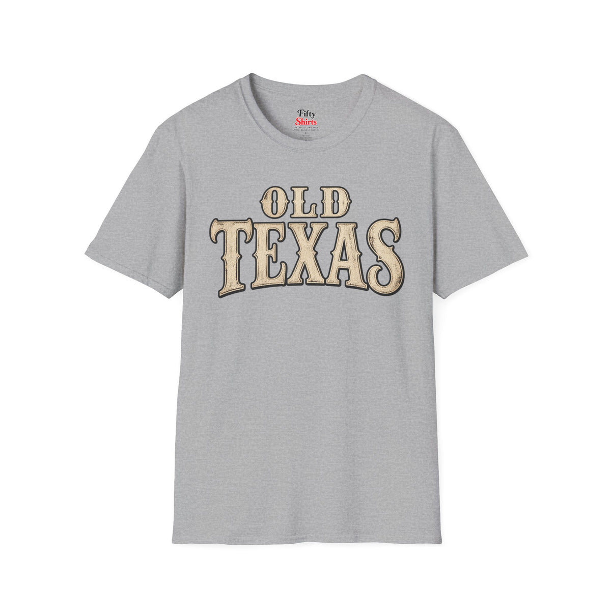 Old Texas Unisex Softstyle T Shirt State Name Graphic Tee