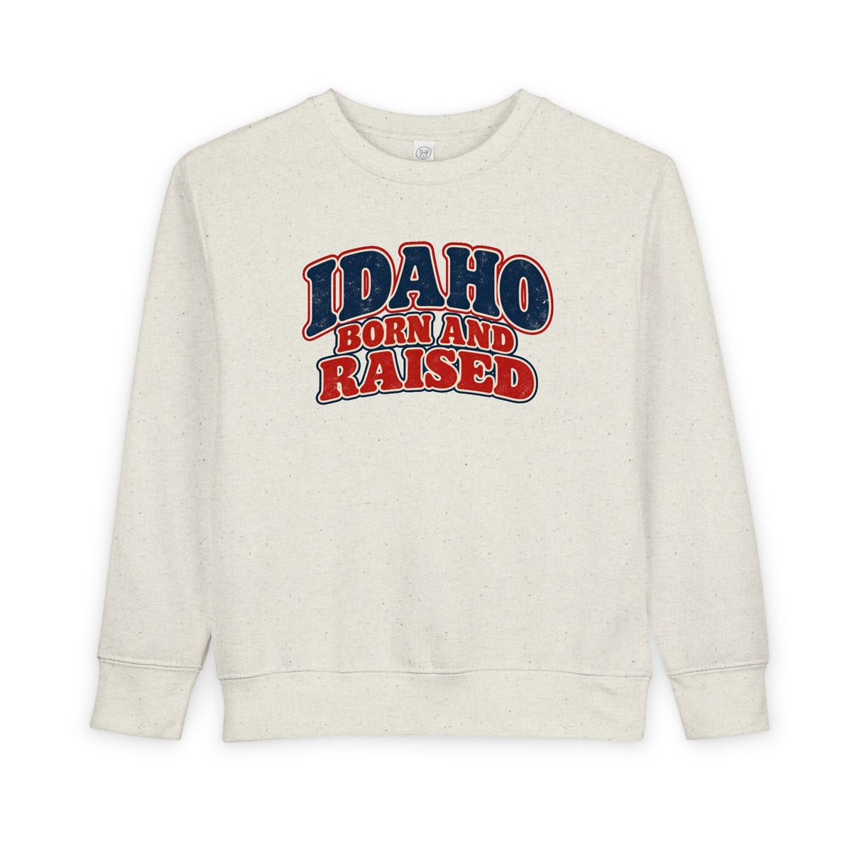 Idaho Born and Raised Retro 1970s Unisex Toddler Sweatshirt