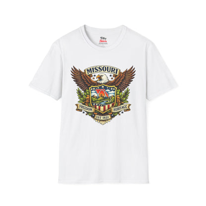 Missouri Americana Eagle Unisex Softstyle T Shirt State Pride Graphic Tee Collections FS03