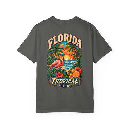Florida Tropical Club  Unisex Comfort Color 1717 Streetwear Graphic Tee