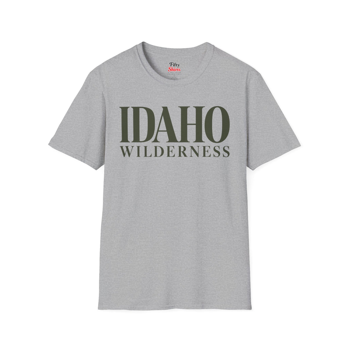 Idaho Wilderness Unisex Softstyle T Shirt State Name Graphic Tee