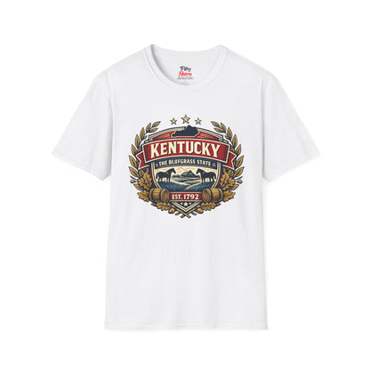 Kentucky Heritage Badge Unisex Softstyle T Shirt State Pride Graphic Tee Collections FS03
