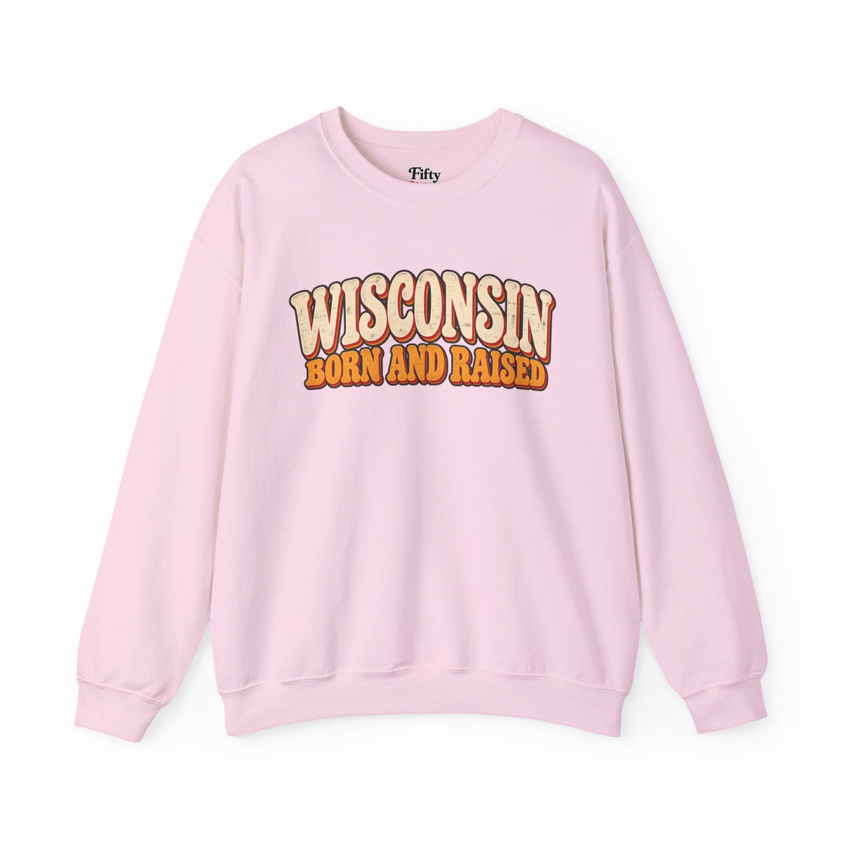Wisconsin Born and Raised Vintage 1970s Unisex Sweatshirt Graphic(1)