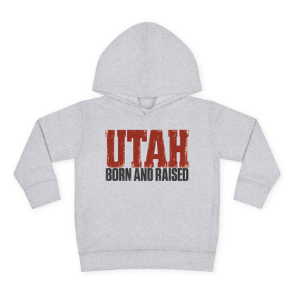 Utah Born and Raised Modern Western Streetwear Unisex Toddler Pullover Fleece Hoodie