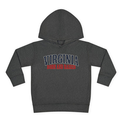 Virginia Born and Raised Southern Heritage Unisex Toddler Pullover Fleece Hoodie