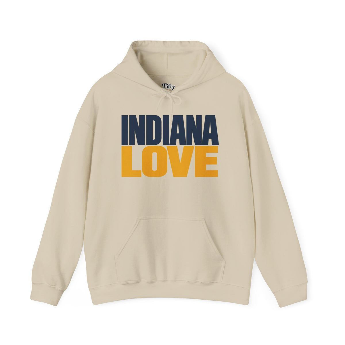 Indiana Love Unisex Hoodie State Name Graphic
