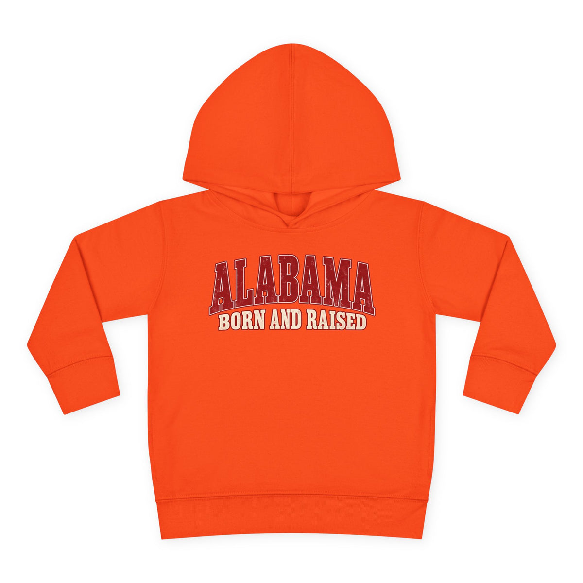 Alabama Born and Raised Classic Southern Heritage Unisex Toddler Pullover Fleece Hoodie