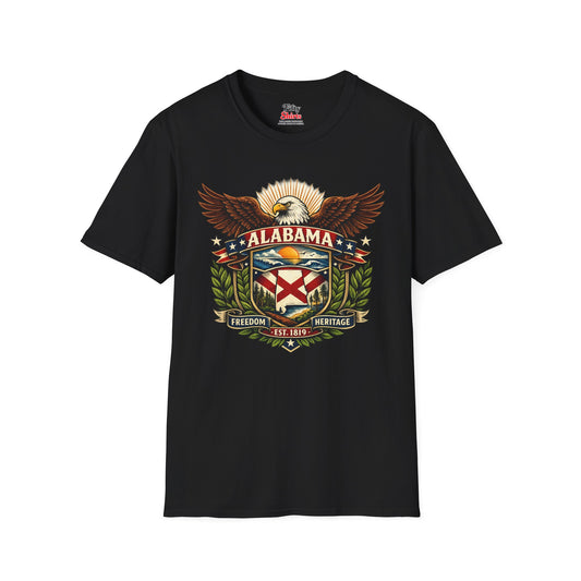Alabama Americana Eagle Unisex Softstyle T Shirt State Pride Graphic Tee Collections FS03