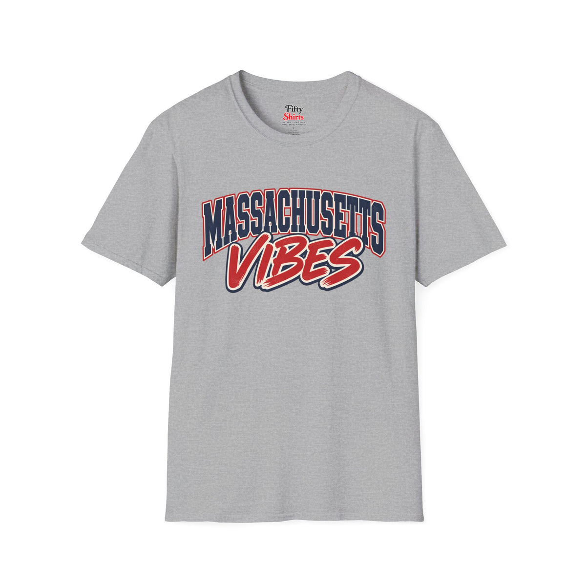 Massachusetts Vibes Unisex Softstyle T Shirt State Name Graphic Tee