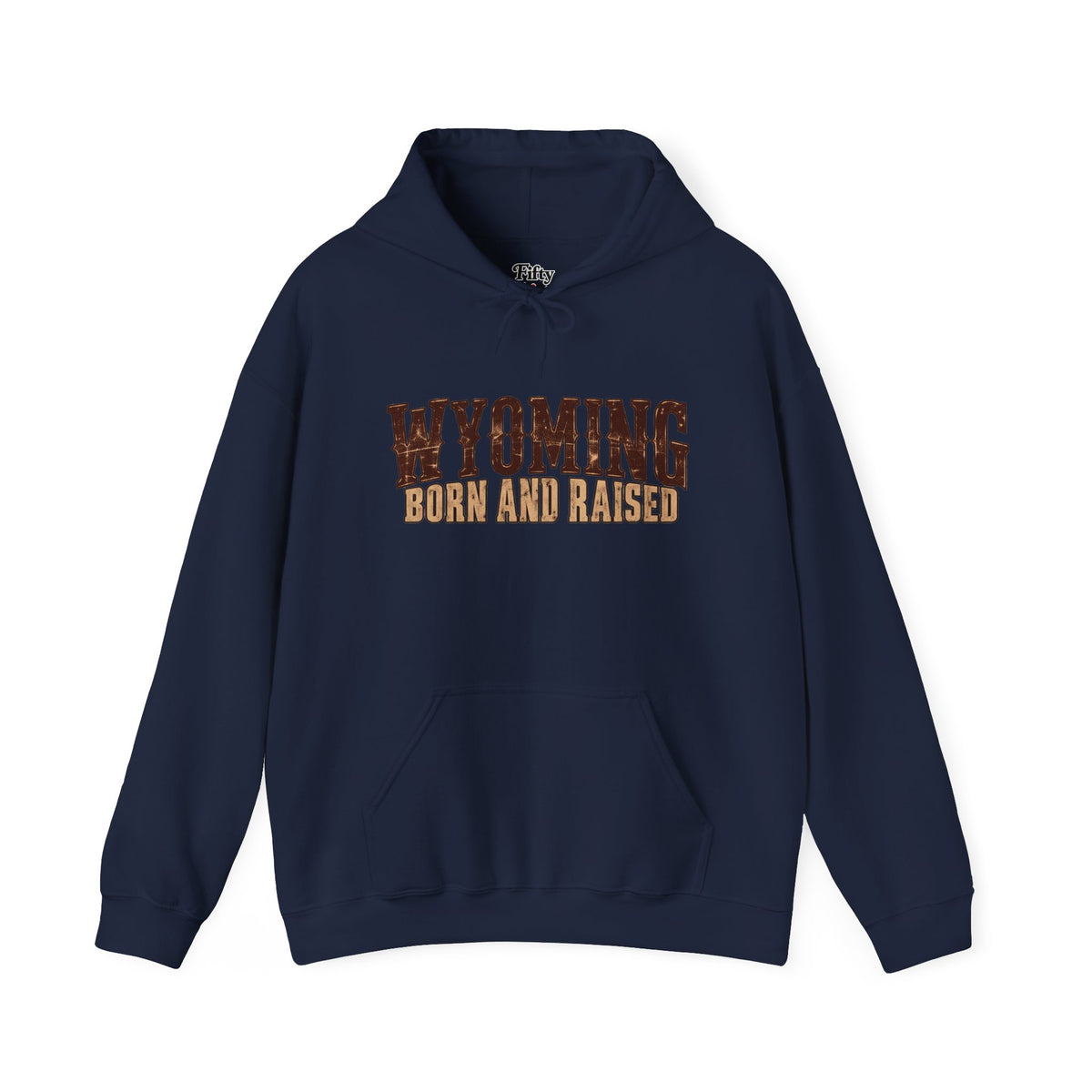 Wyoming Born and Raised Classic American West Unisex Hoodie Graphic
