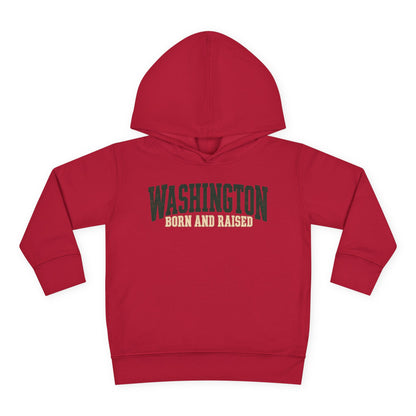 Washington Born and Raised Pacific Northwest Heritage Unisex Toddler Pullover Fleece Hoodie