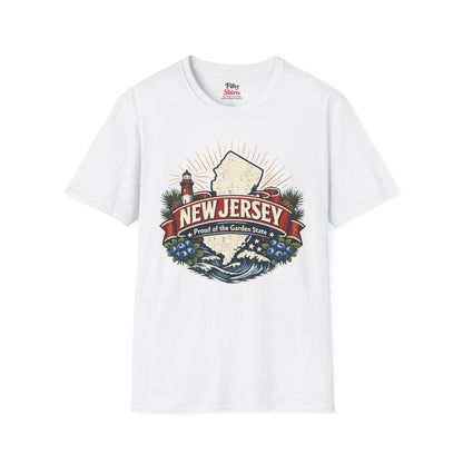 New Jersey State Pride Unisex Softstyle T Shirt State Pride Graphic Tee Collections FS03