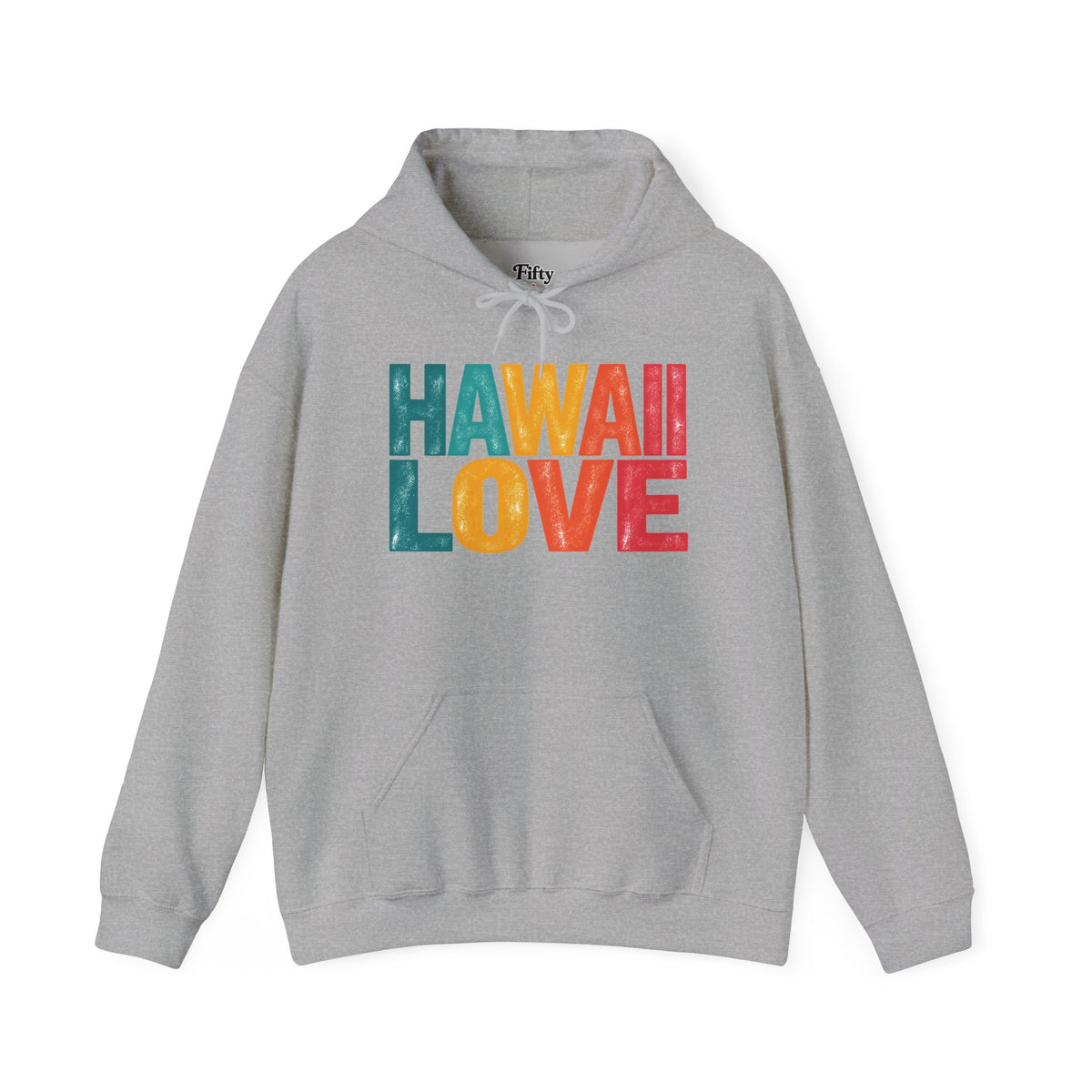 Hawaii Love Unisex Hoodie State Name Graphic