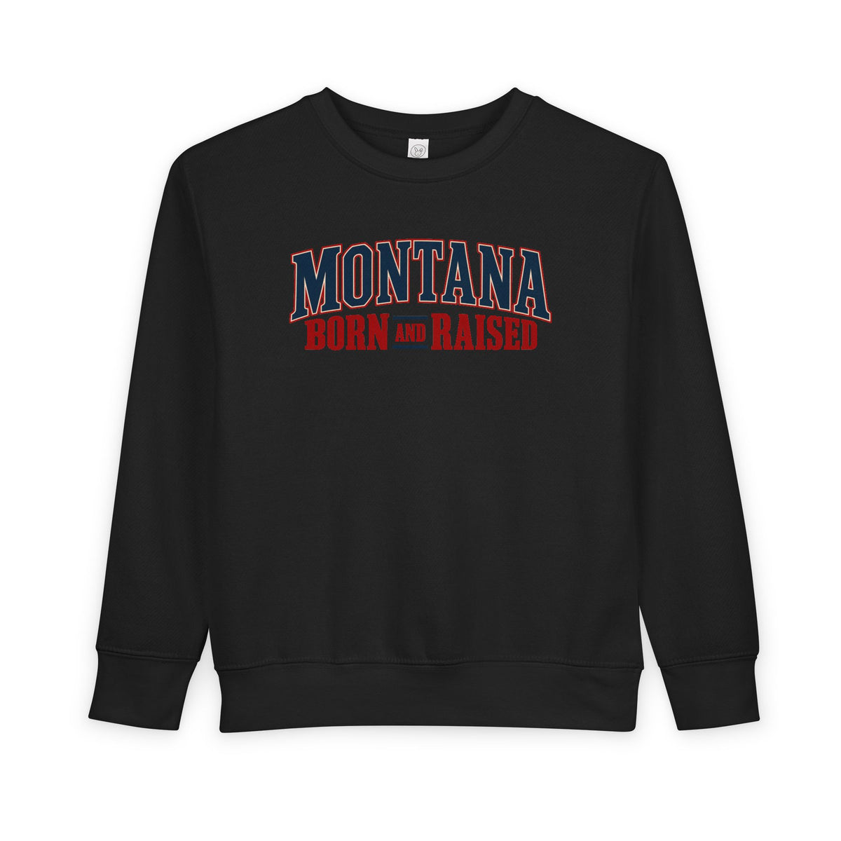 Montana Born and Raised Premium Vintage Fashion Unisex Toddler Sweatshirt Graphic