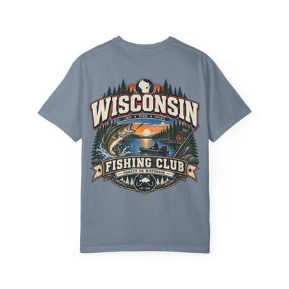 Wisconsin Fishing Club Unisex Comfort Color 1717 Streetwear Graphic Tee