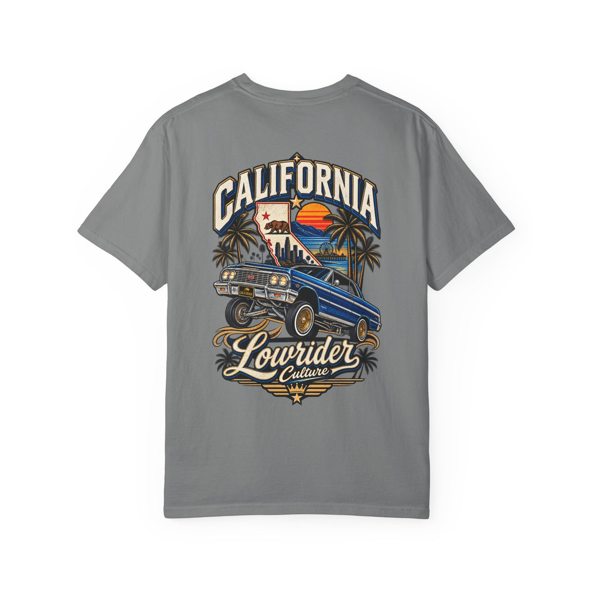 California Lowrider Culture  Unisex Comfort Color 1717 Streetwear Graphic Tee